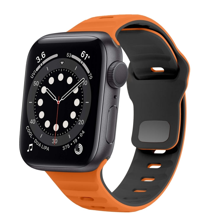 波浪紋理反扣矽膠錶帶，適用於 Apple Watch Series 6 40mm，適用於 Apple Watch Series 6 44mm，適用於 Apple Watch Series 5 44mm，適用於 Apple Watch Series 5 40mm
