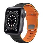 波浪紋理反扣矽膠錶帶，適用於 Apple Watch Series 6 40mm，適用於 Apple Watch Series 6 44mm，適用於 Apple Watch Series 5 44mm，適用於 Apple Watch Series 5 40mm