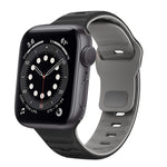波浪紋理反扣矽膠錶帶，適用於 Apple Watch Series 6 40mm，適用於 Apple Watch Series 6 44mm，適用於 Apple Watch Series 5 44mm，適用於 Apple Watch Series 5 40mm