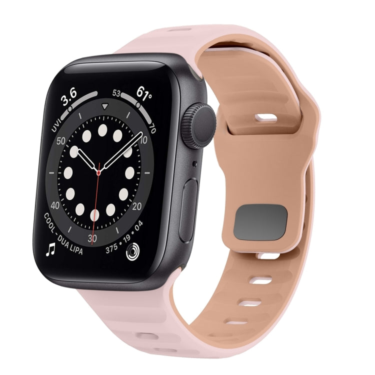 波浪紋理反扣矽膠錶帶，適用於 Apple Watch Series 6 40mm，適用於 Apple Watch Series 6 44mm，適用於 Apple Watch Series 5 44mm，適用於 Apple Watch Series 5 40mm