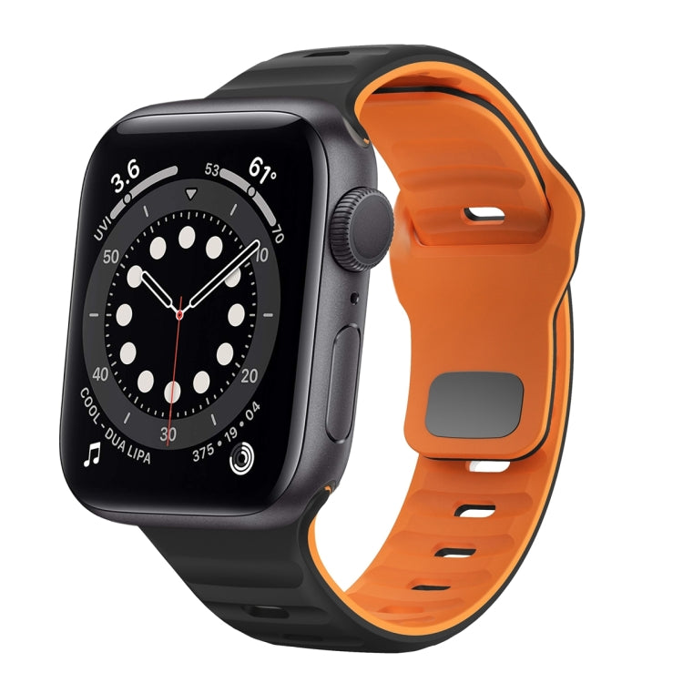 波浪紋理反扣矽膠錶帶，適用於 Apple Watch Series 6 40mm，適用於 Apple Watch Series 6 44mm，適用於 Apple Watch Series 5 44mm，適用於 Apple Watch Series 5 40mm