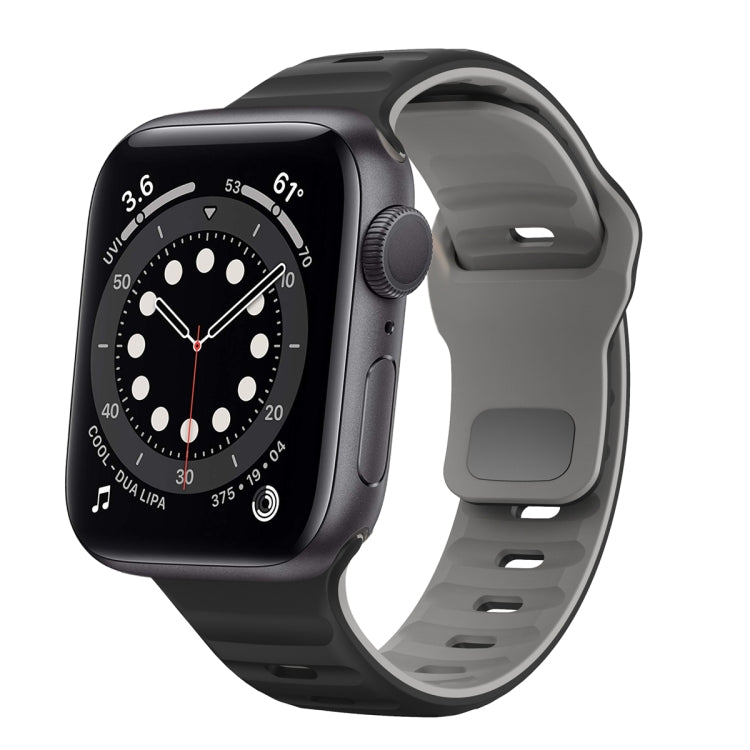 波浪紋理反扣矽膠錶帶，適用於 Apple Watch Series 6 40mm，適用於 Apple Watch Series 6 44mm，適用於 Apple Watch Series 5 44mm，適用於 Apple Watch Series 5 40mm