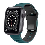波浪紋理反扣矽膠錶帶，適用於 Apple Watch Series 6 40mm，適用於 Apple Watch Series 6 44mm，適用於 Apple Watch Series 5 44mm，適用於 Apple Watch Series 5 40mm