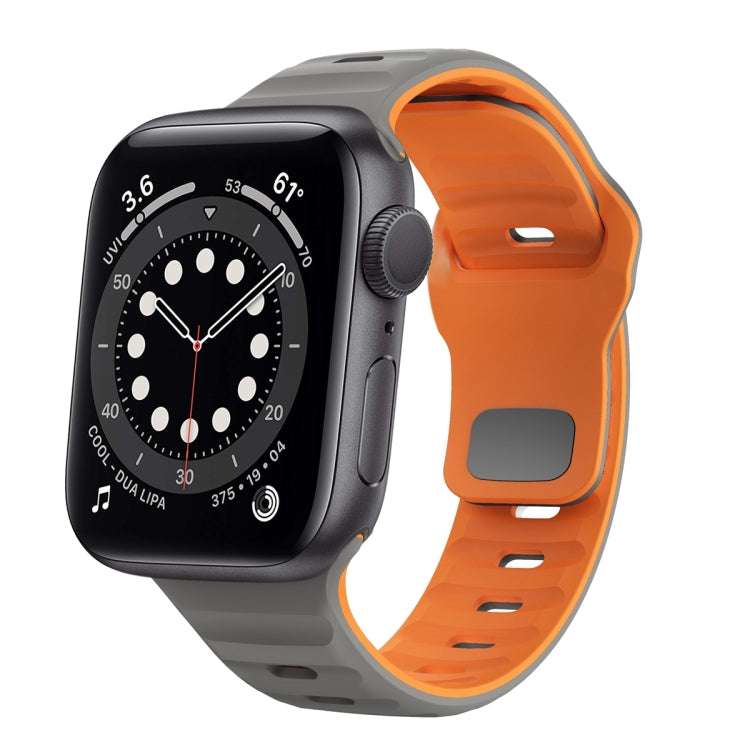 波浪紋理反扣矽膠錶帶，適用於 Apple Watch Series 6 40mm，適用於 Apple Watch Series 6 44mm，適用於 Apple Watch Series 5 44mm，適用於 Apple Watch Series 5 40mm