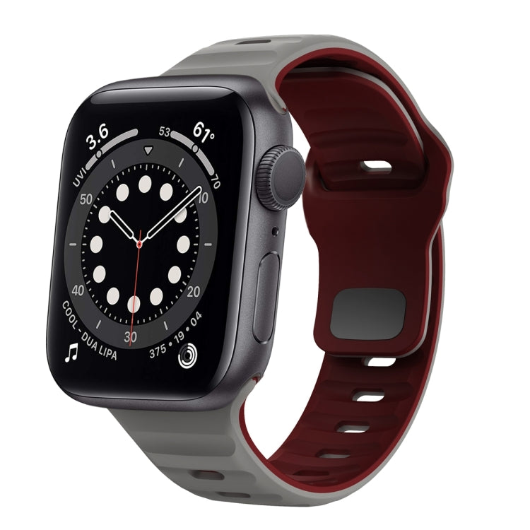 波浪紋理反扣矽膠錶帶，適用於 Apple Watch Series 6 40mm，適用於 Apple Watch Series 6 44mm，適用於 Apple Watch Series 5 44mm，適用於 Apple Watch Series 5 40mm