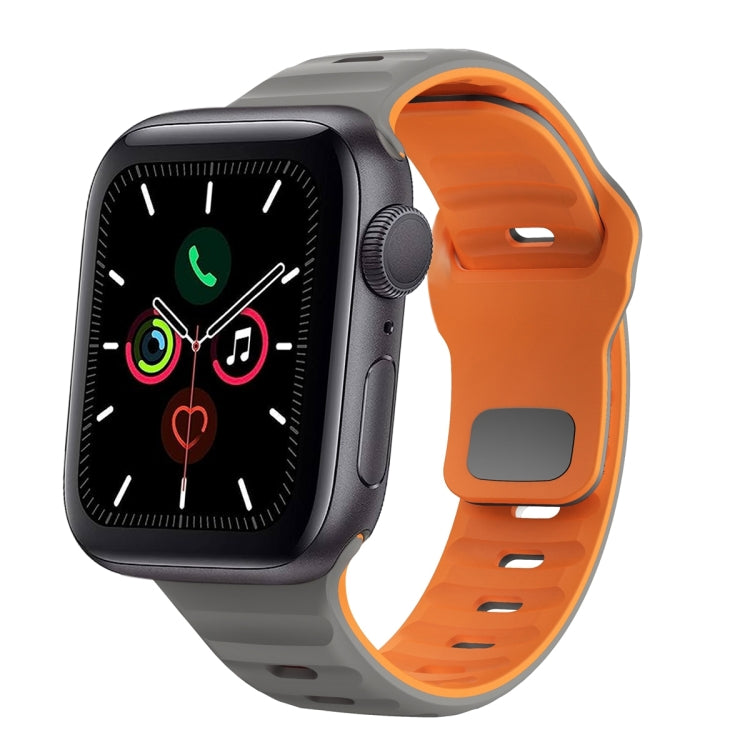 波浪紋理反扣矽膠錶帶，適用於 Apple Watch Series 6 40mm，適用於 Apple Watch Series 6 44mm，適用於 Apple Watch Series 5 44mm，適用於 Apple Watch Series 5 40mm