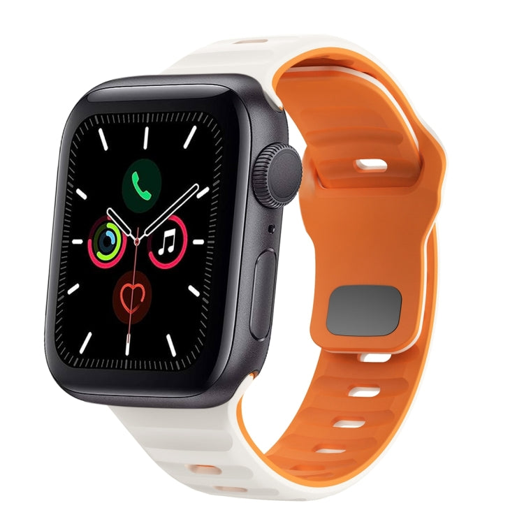 波浪紋理反扣矽膠錶帶，適用於 Apple Watch Series 6 40mm，適用於 Apple Watch Series 6 44mm，適用於 Apple Watch Series 5 44mm，適用於 Apple Watch Series 5 40mm
