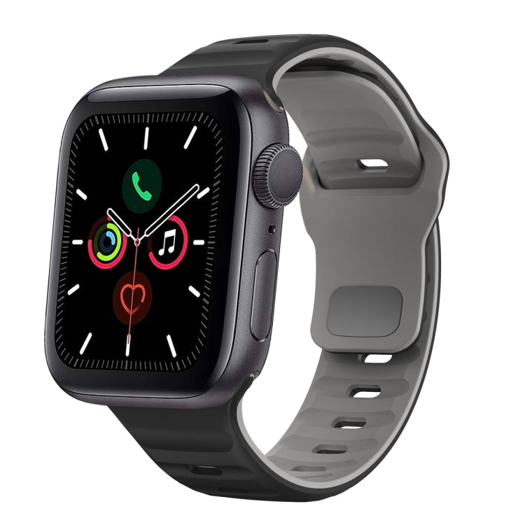 波浪紋理反扣矽膠錶帶，適用於 Apple Watch Series 6 40mm，適用於 Apple Watch Series 6 44mm，適用於 Apple Watch Series 5 44mm，適用於 Apple Watch Series 5 40mm