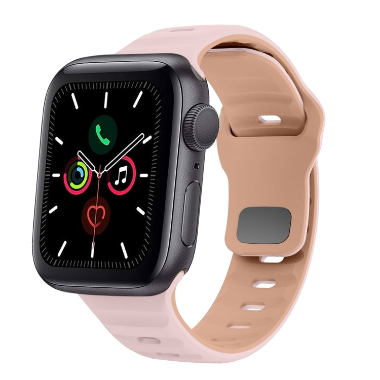 波浪紋理反扣矽膠錶帶，適用於 Apple Watch Series 6 40mm，適用於 Apple Watch Series 6 44mm，適用於 Apple Watch Series 5 44mm，適用於 Apple Watch Series 5 40mm