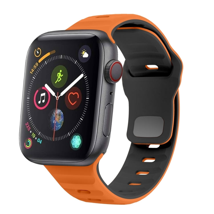 波浪紋理反扣矽膠錶帶，適用於 Apple Watch Series 4 44mm，適用於 Apple Watch Series 4 40mm，適用於 Apple Watch Series 3 38mm，適用於 Apple Watch Series 3 42mm