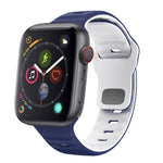 波浪紋理反扣矽膠錶帶，適用於 Apple Watch Series 4 44mm，適用於 Apple Watch Series 4 40mm，適用於 Apple Watch Series 3 38mm，適用於 Apple Watch Series 3 42mm