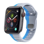 波浪紋理反扣矽膠錶帶，適用於 Apple Watch Series 4 44mm，適用於 Apple Watch Series 4 40mm，適用於 Apple Watch Series 3 38mm，適用於 Apple Watch Series 3 42mm