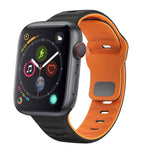 波浪紋理反扣矽膠錶帶，適用於 Apple Watch Series 4 44mm，適用於 Apple Watch Series 4 40mm，適用於 Apple Watch Series 3 38mm，適用於 Apple Watch Series 3 42mm