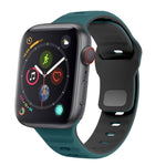 波浪紋理反扣矽膠錶帶，適用於 Apple Watch Series 4 44mm，適用於 Apple Watch Series 4 40mm，適用於 Apple Watch Series 3 38mm，適用於 Apple Watch Series 3 42mm