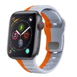 波浪紋理反扣矽膠錶帶，適用於 Apple Watch Series 4 44mm，適用於 Apple Watch Series 4 40mm，適用於 Apple Watch Series 3 38mm，適用於 Apple Watch Series 3 42mm
