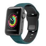 波浪紋理反扣矽膠錶帶，適用於 Apple Watch Series 4 44mm，適用於 Apple Watch Series 4 40mm，適用於 Apple Watch Series 3 38mm，適用於 Apple Watch Series 3 42mm
