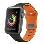波浪紋理反扣矽膠錶帶，適用於 Apple Watch Series 2 42mm，適用於 Apple Watch Series 2 38mm，適用於 Apple Watch 42mm，適用於 Apple Watch 38mm