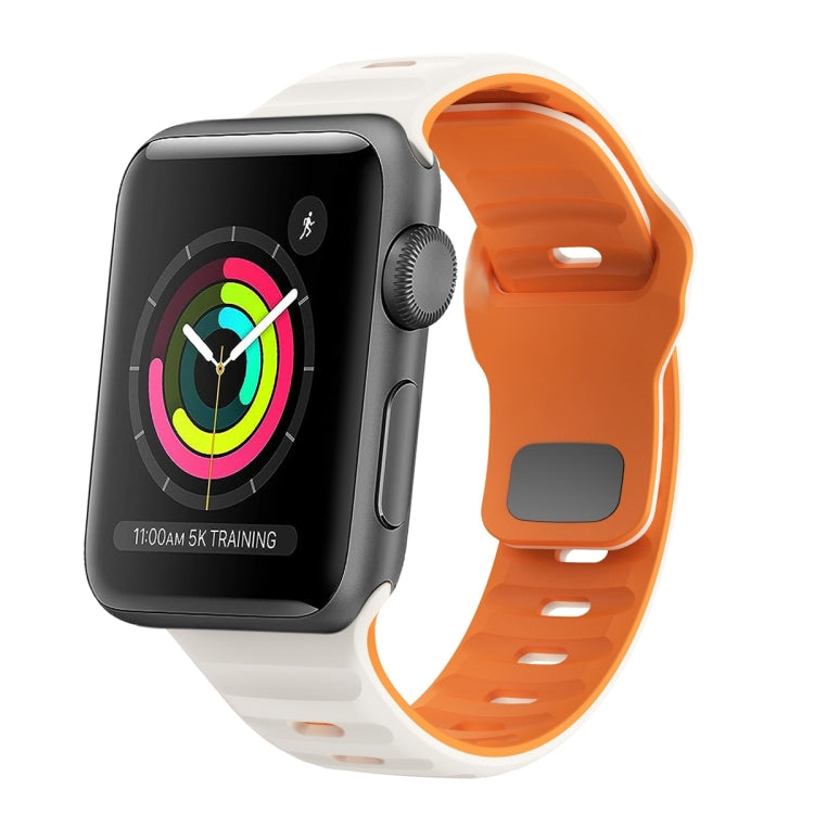 波浪紋理反扣矽膠錶帶，適用於 Apple Watch Series 2 42mm，適用於 Apple Watch Series 2 38mm，適用於 Apple Watch 42mm，適用於 Apple Watch 38mm