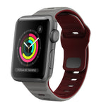波浪紋理反扣矽膠錶帶，適用於 Apple Watch Series 2 42mm，適用於 Apple Watch Series 2 38mm，適用於 Apple Watch 42mm，適用於 Apple Watch 38mm