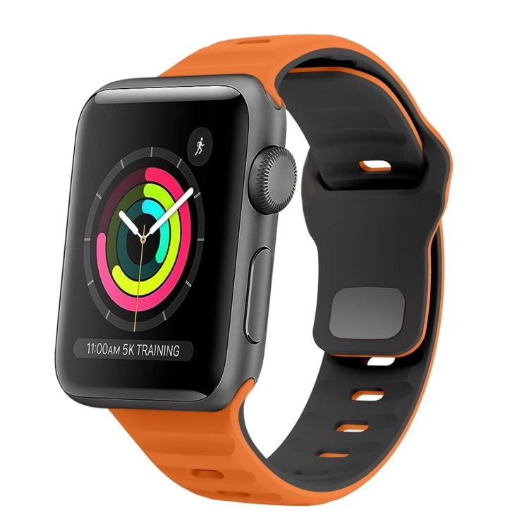 波浪紋理反扣矽膠錶帶，適用於 Apple Watch Series 2 42mm，適用於 Apple Watch Series 2 38mm，適用於 Apple Watch 42mm，適用於 Apple Watch 38mm