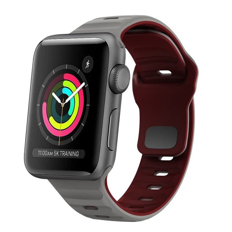 波浪紋理反扣矽膠錶帶，適用於 Apple Watch Series 2 42mm，適用於 Apple Watch Series 2 38mm，適用於 Apple Watch 42mm，適用於 Apple Watch 38mm