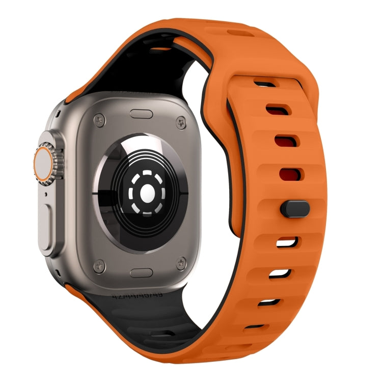 波浪紋理反扣矽膠錶帶，適用於 Apple Watch Series 10 46mm，適用於 Apple Watch Series 10 42mm，適用於 Apple Watch SE 2023 44mm，適用於 Apple Watch SE 2023 40mm