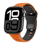 波浪紋理反扣矽膠錶帶，適用於 Apple Watch Series 10 46mm，適用於 Apple Watch Series 10 42mm，適用於 Apple Watch SE 2023 44mm，適用於 Apple Watch SE 2023 40mm