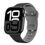 波浪紋理反扣矽膠錶帶，適用於 Apple Watch Series 10 46mm，適用於 Apple Watch Series 10 42mm，適用於 Apple Watch SE 2023 44mm，適用於 Apple Watch SE 2023 40mm