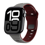 波浪紋理反扣矽膠錶帶，適用於 Apple Watch Series 10 46mm，適用於 Apple Watch Series 10 42mm，適用於 Apple Watch SE 2023 44mm，適用於 Apple Watch SE 2023 40mm