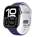 波浪紋理反扣矽膠錶帶，適用於 Apple Watch Series 10 46mm，適用於 Apple Watch Series 10 42mm，適用於 Apple Watch SE 2023 44mm，適用於 Apple Watch SE 2023 40mm