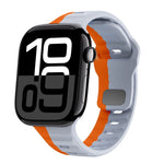 波浪紋理反扣矽膠錶帶，適用於 Apple Watch Series 10 46mm，適用於 Apple Watch Series 10 42mm，適用於 Apple Watch SE 2023 44mm，適用於 Apple Watch SE 2023 40mm