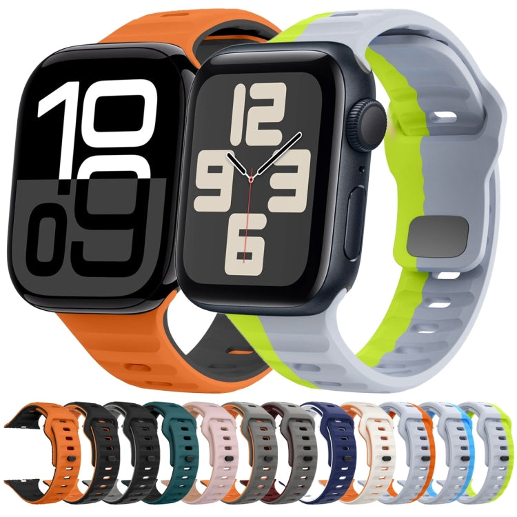 波浪紋理反扣矽膠錶帶，適用於 Apple Watch Series 2 42mm，適用於 Apple Watch Series 2 38mm，適用於 Apple Watch 42mm，適用於 Apple Watch 38mm