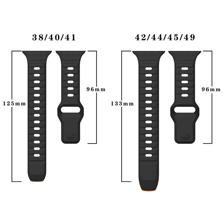 波浪紋理反扣矽膠錶帶，適用於 Apple Watch Series 8 41mm，適用於 Apple Watch Series 8 45mm，適用於 Apple Watch SE 2022 40mm，適用於 Apple Watch SE 2022 44mm