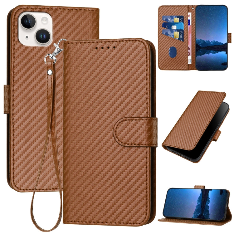 YX0070 碳纖維扣環皮革手機殼附掛繩，適用於 iPhone 16 Pro、iPhone 16 Plus、iPhone 16、iPhone 15 Pro Max、iPhone 15 Pro、iPhone 15 Plus