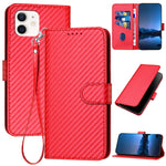YX0070 碳纖維扣環皮革手機殼附掛繩，適用於 iPhone 13 Pro Max、iPhone 13 Pro、iPhone 13、iPhone 13 mini、iPhone 12 / 12 Pro、iPhone 12 Pro Max