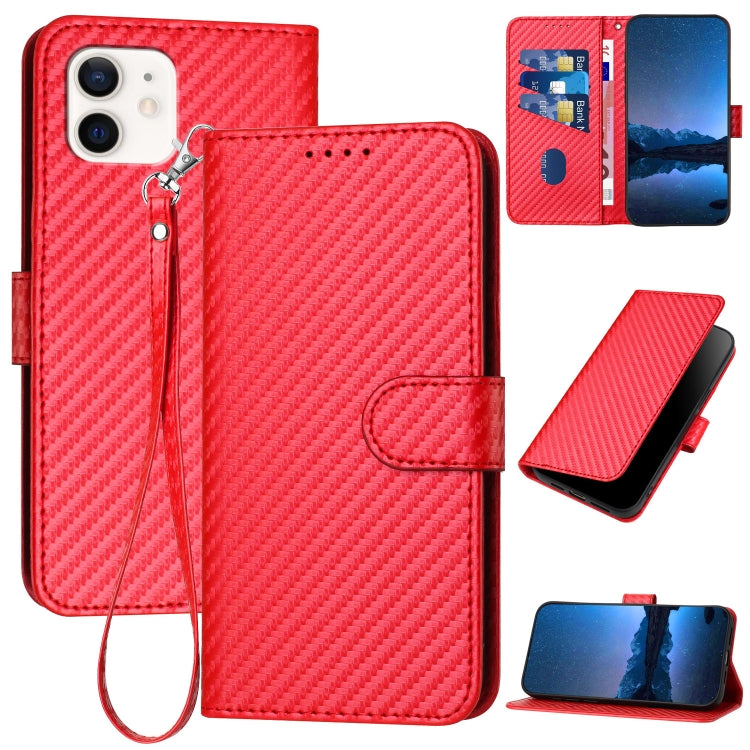 YX0070 碳纖維扣環皮革手機殼附掛繩，適用於 iPhone 13 Pro Max、iPhone 13 Pro、iPhone 13、iPhone 13 mini、iPhone 12 / 12 Pro、iPhone 12 Pro Max