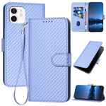 YX0070 碳纖維扣環皮革手機殼附掛繩，適用於 iPhone 13 Pro Max、iPhone 13 Pro、iPhone 13、iPhone 13 mini、iPhone 12 / 12 Pro、iPhone 12 Pro Max