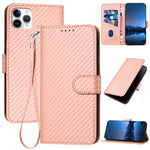 YX0070 碳纖維扣皮革手機殼附掛繩，適用於 iPhone 12 mini，適用於 iPhone 11 Pro Max，適用於 iPhone 11，適用於 iPhone 11 Pro，適用於 iPhone X / XS，適用於 iPhone XR