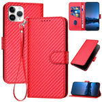 YX0070 碳纖維扣皮革手機殼附掛繩，適用於 iPhone 12 mini，適用於 iPhone 11 Pro Max，適用於 iPhone 11，適用於 iPhone 11 Pro，適用於 iPhone X / XS，適用於 iPhone XR