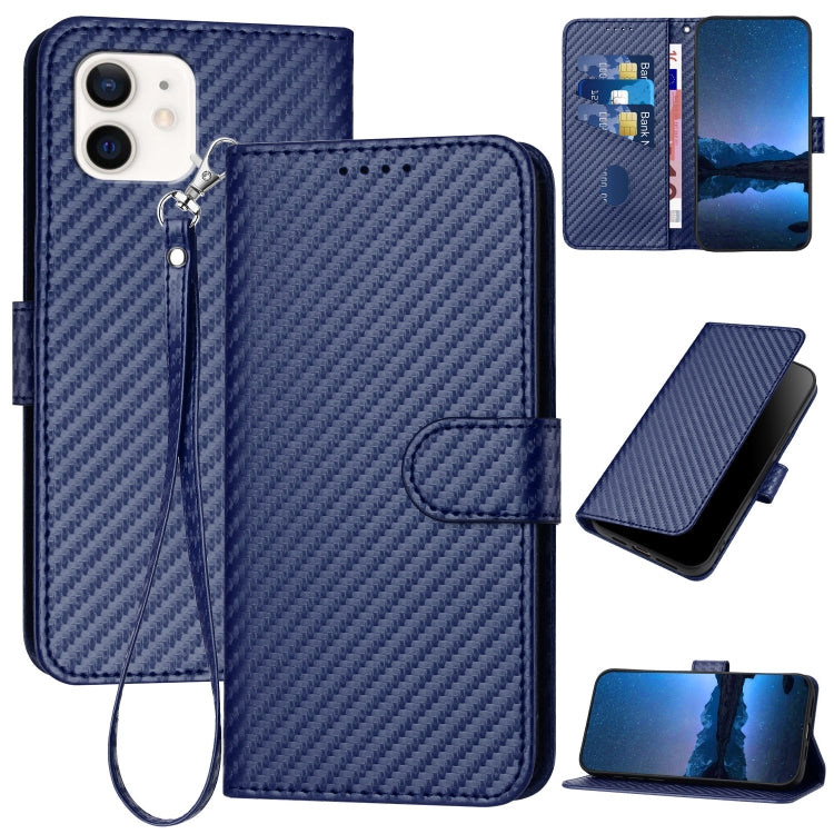 YX0070 碳纖維扣皮革手機殼附掛繩，適用於 iPhone 12 mini，適用於 iPhone 11 Pro Max，適用於 iPhone 11，適用於 iPhone 11 Pro，適用於 iPhone X / XS，適用於 iPhone XR