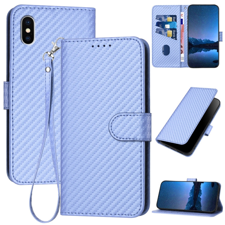YX0070 碳纖維扣皮革手機殼附掛繩，適用於 iPhone 12 mini，適用於 iPhone 11 Pro Max，適用於 iPhone 11，適用於 iPhone 11 Pro，適用於 iPhone X / XS，適用於 iPhone XR