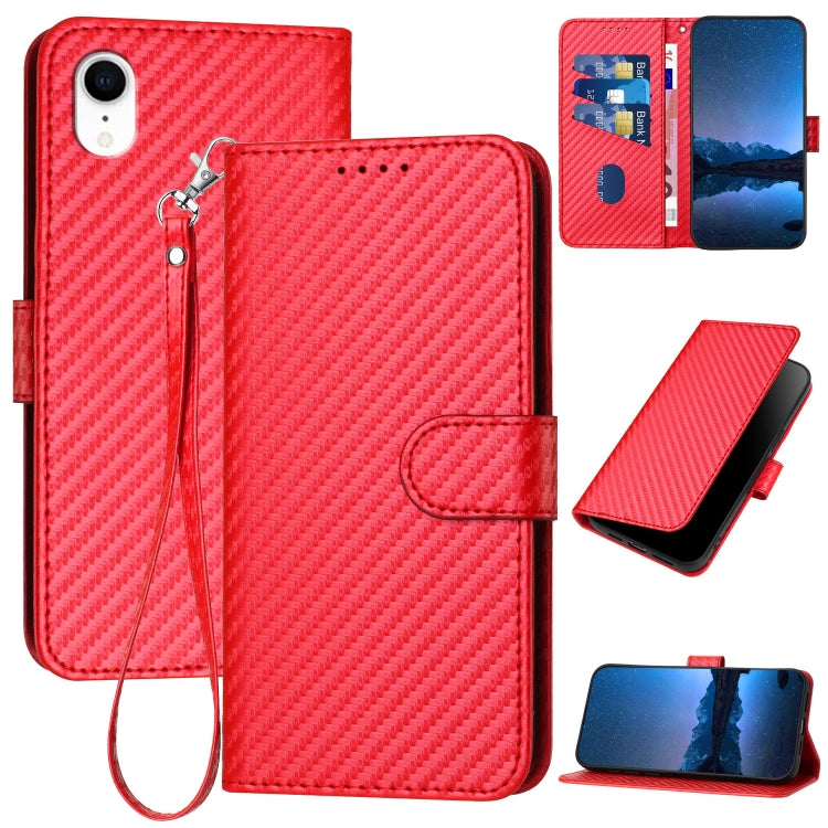 YX0070 碳纖維扣皮革手機殼附掛繩，適用於 iPhone 12 mini，適用於 iPhone 11 Pro Max，適用於 iPhone 11，適用於 iPhone 11 Pro，適用於 iPhone X / XS，適用於 iPhone XR