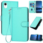 YX0070 碳纖維扣皮革手機殼附掛繩，適用於 iPhone 12 mini，適用於 iPhone 11 Pro Max，適用於 iPhone 11，適用於 iPhone 11 Pro，適用於 iPhone X / XS，適用於 iPhone XR
