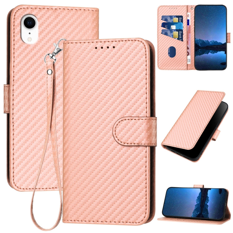 YX0070 碳纖維扣皮革手機殼附掛繩，適用於 iPhone 12 mini，適用於 iPhone 11 Pro Max，適用於 iPhone 11，適用於 iPhone 11 Pro，適用於 iPhone X / XS，適用於 iPhone XR