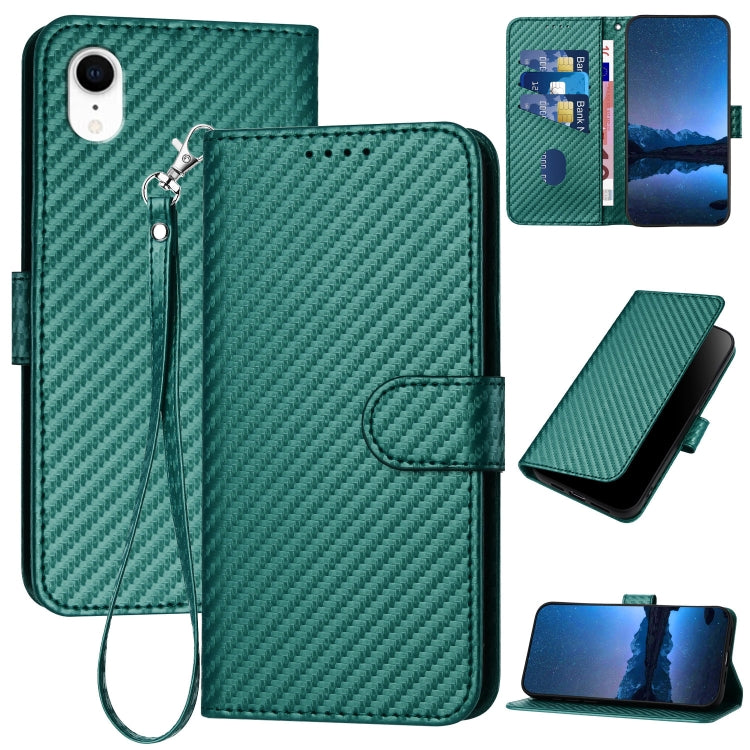 YX0070 碳纖維扣皮革手機殼附掛繩，適用於 iPhone 12 mini，適用於 iPhone 11 Pro Max，適用於 iPhone 11，適用於 iPhone 11 Pro，適用於 iPhone X / XS，適用於 iPhone XR