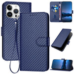 YX0070 碳纖維扣環皮革手機殼附掛繩，適用於 iPhone 17e / 16e，適用於 iPhone 17 Pro Max，適用於 iPhone 17 Pro，適用於 iPhone 17，適用於 iPhone Air，適用於 iPhone 16 Pro Max