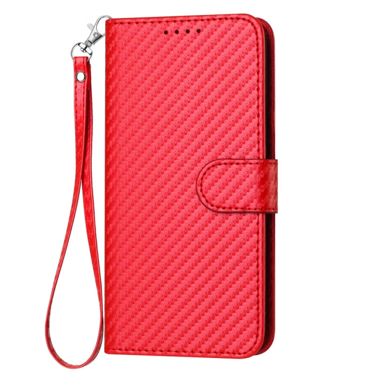 YX0070 碳纖維扣環皮革手機殼附掛繩，適用於 iPhone 16 Pro、iPhone 16 Plus、iPhone 16、iPhone 15 Pro Max、iPhone 15 Pro、iPhone 15 Plus