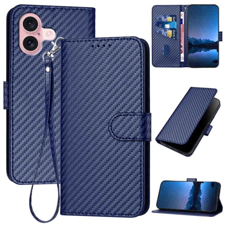 YX0070 碳纖維扣環皮革手機殼附掛繩，適用於 iPhone 16 Pro、iPhone 16 Plus、iPhone 16、iPhone 15 Pro Max、iPhone 15 Pro、iPhone 15 Plus