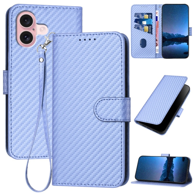 YX0070 碳纖維扣環皮革手機殼附掛繩，適用於 iPhone 16 Pro、iPhone 16 Plus、iPhone 16、iPhone 15 Pro Max、iPhone 15 Pro、iPhone 15 Plus