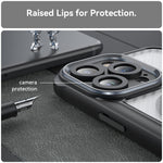 碳纖維紋理 MagSafe 透明手機殼，適用於 iPhone 11 Pro